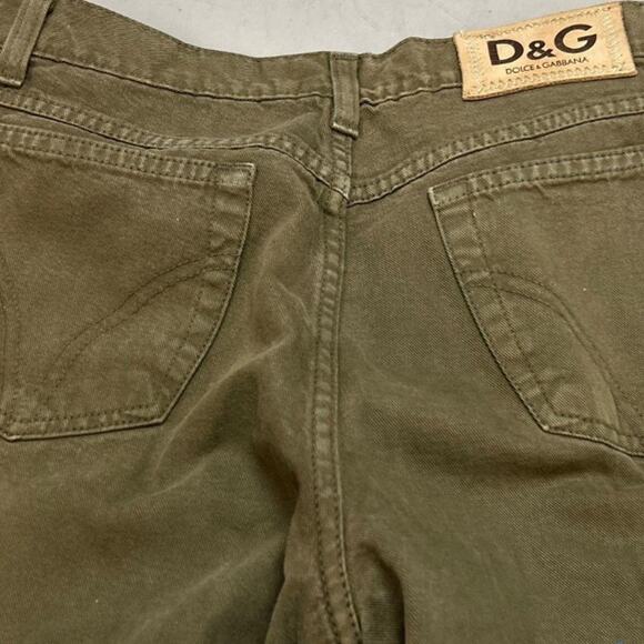 D&G Dolce & Gabbana Army Olive Green Pants sz 28 42 - Picture 9 of 10